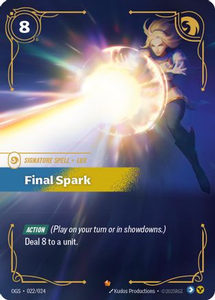 Final Spark (022/024) - Origins Proving Grounds - Origins: Proving Grounds - Card Brawlers | Quebec | Canada |