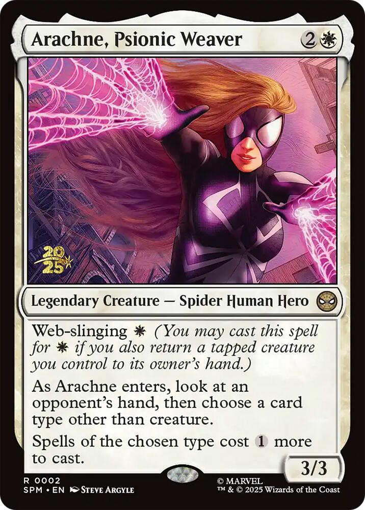 Arachne, Psionic Weaver [Marvel's Spider-Man Prerelease Promos] - Magic: The Gathering - Card Brawlers | Quebec | Canada |