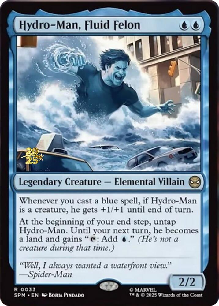 Hydro-Man, Fluid Felon [Marvel's Spider-Man Prerelease Promos] - Magic: The Gathering - Card Brawlers | Quebec | Canada |