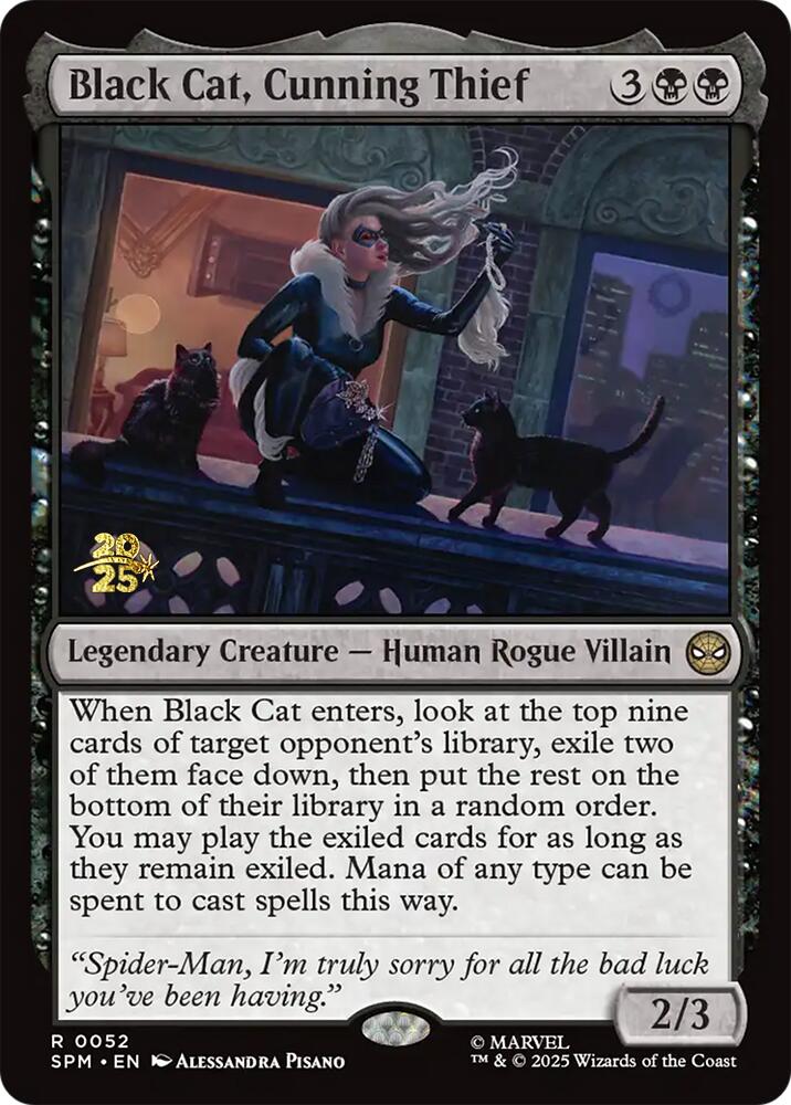 Black Cat, Cunning Thief [Marvel's Spider-Man Prerelease Promos] - Magic: The Gathering - Card Brawlers | Quebec | Canada |