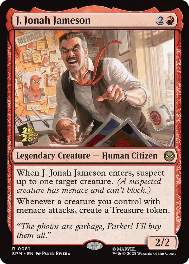 J. Jonah Jameson [Marvel's Spider-Man Prerelease Promos] - Magic: The Gathering - Card Brawlers | Quebec | Canada |
