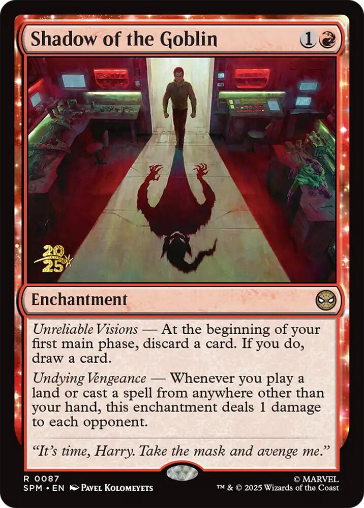 Shadow of the Goblin [Marvel's Spider-Man Prerelease Promos] - Magic: The Gathering - Card Brawlers | Quebec | Canada |