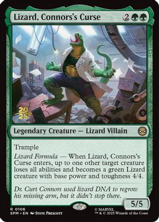 Lizard, Connors's Curse [Marvel's Spider-Man Prerelease Promos] - Magic: The Gathering - Card Brawlers | Quebec | Canada |