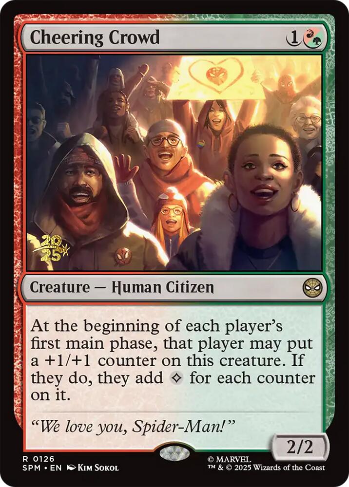 Cheering Crowd [Marvel's Spider-Man Prerelease Promos] - Magic: The Gathering - Card Brawlers | Quebec | Canada |