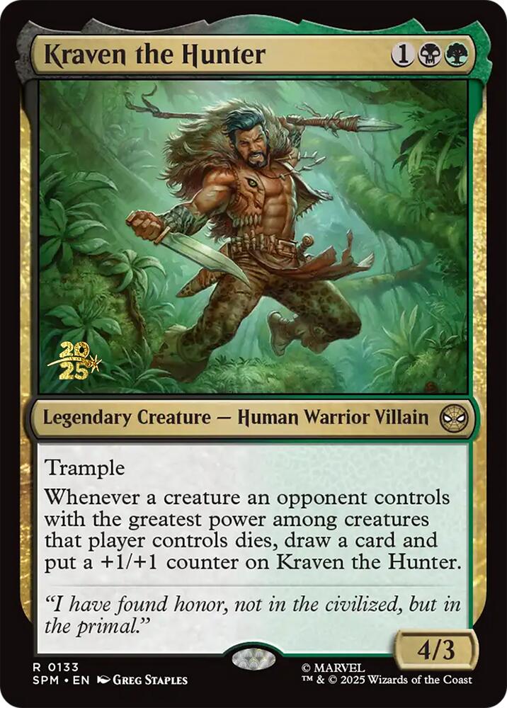 Kraven the Hunter [Marvel's Spider-Man Prerelease Promos] - Magic: The Gathering - Card Brawlers | Quebec | Canada |
