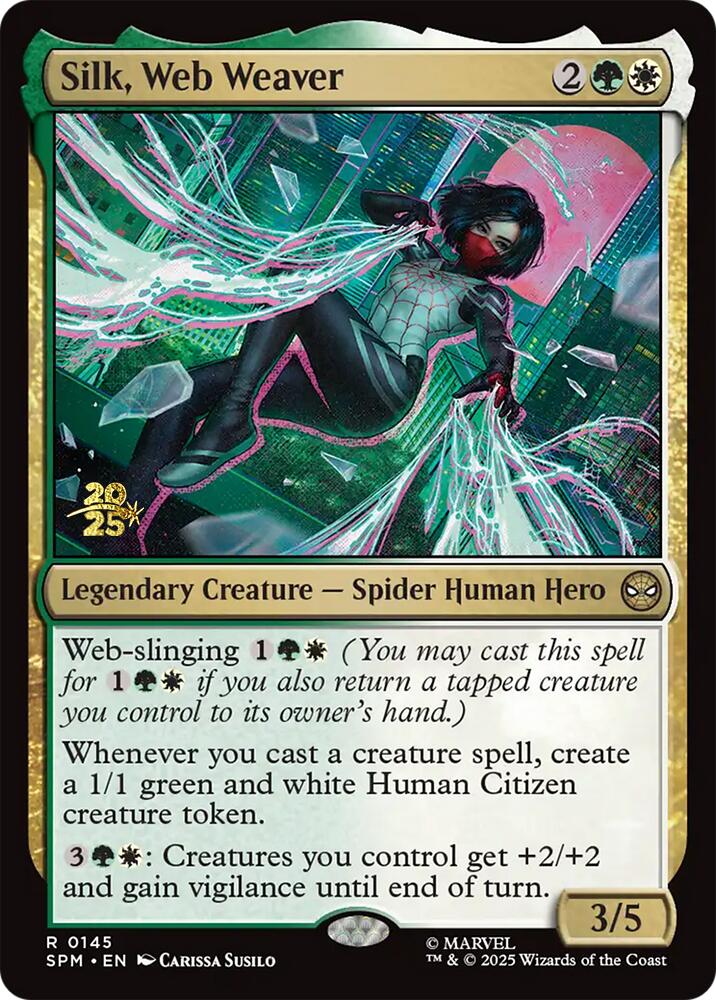 Silk, Web Weaver [Marvel's Spider-Man Prerelease Promos] - Magic: The Gathering - Card Brawlers | Quebec | Canada |