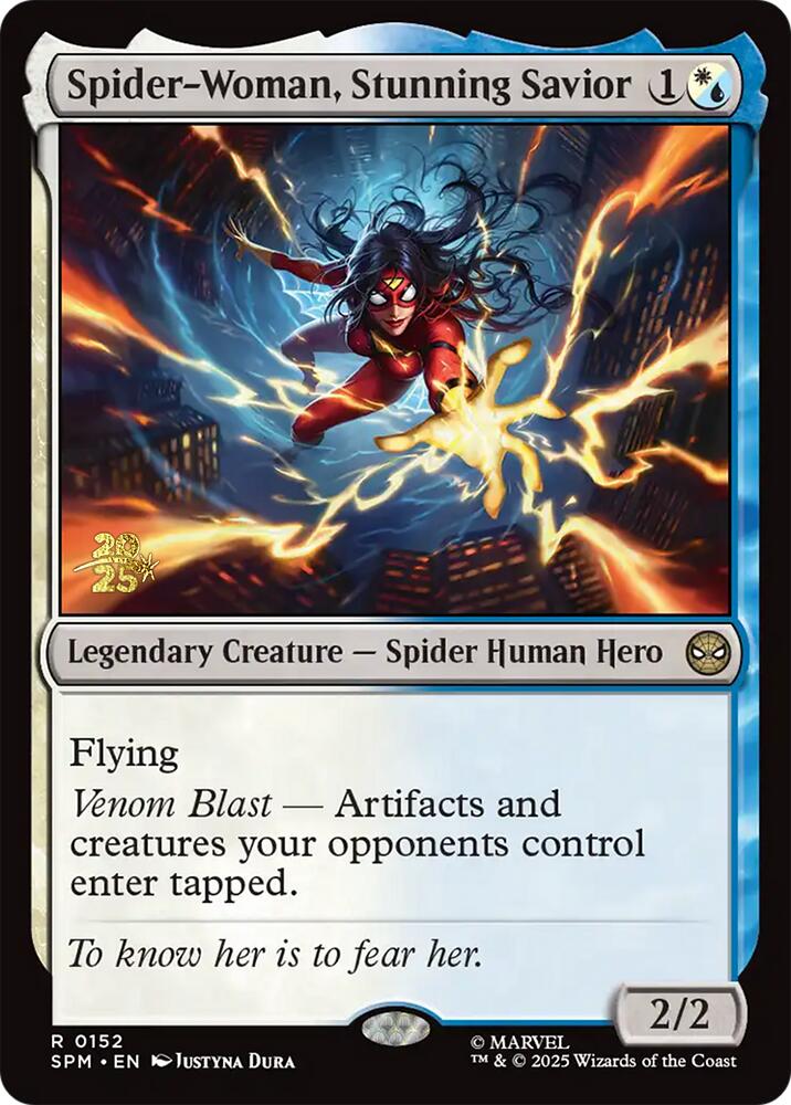 Spider-Woman, Stunning Savior [Marvel's Spider-Man Prerelease Promos] - Magic: The Gathering - Card Brawlers | Quebec | Canada |