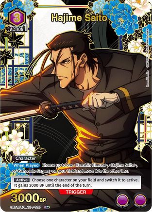 Hajime Saito (037) (U*) (UE11BT/RNK-1-037) - UE11BT Rurouni Kenshin Foil - UE11BT: Rurouni Kenshin - Card Brawlers | Quebec | Canada |