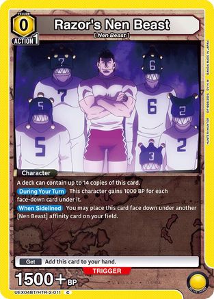 Razor's Nen Beast (UEX04BT/HTR-2-011) - UEX04BT HUNTER X HUNTER Vol2 - UEX04BT: HUNTER X HUNTER Vol.2 - Card Brawlers | Quebec | Canada |