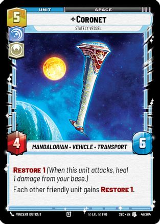 Coronet (47/264) - Stately Vessel (47/264) [Secrets of Power] - Fantasy Flight Games - Card Brawlers | Quebec | Canada |