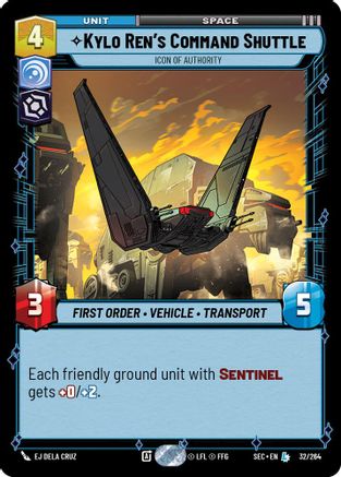 Kylo Ren's Command Shuttle (32/264) - Icon of Authority (32/264) [Secrets of Power] - Fantasy Flight Games - Card Brawlers | Quebec | Canada |