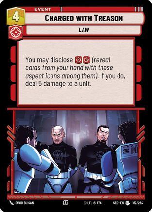 Charged with Treason (182/264) (182/264) [Secrets of Power] - Fantasy Flight Games - Card Brawlers | Quebec | Canada |