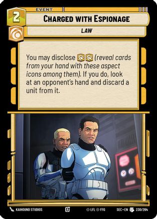 Charged with Espionage (230/264) (230/264) [Secrets of Power] - Fantasy Flight Games - Card Brawlers | Quebec | Canada |
