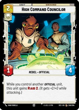 High Command Councilor (249/264) (249/264) [Secrets of Power] - Fantasy Flight Games - Card Brawlers | Quebec | Canada |