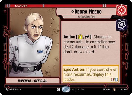 Dedra Meero (10/264) - Not Wasting Time (10/264) [Secrets of Power] - Fantasy Flight Games - Card Brawlers | Quebec | Canada |