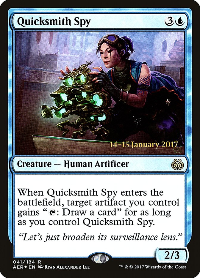 Quicksmith Spy [Aether Revolt Prerelease Promos] - Magic: The Gathering - Card Brawlers | Quebec | Canada |