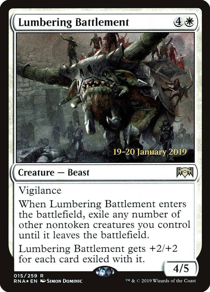 Lumbering Battlement [Ravnica Allegiance Prerelease Promos] - Magic: The Gathering - Card Brawlers | Quebec | Canada |