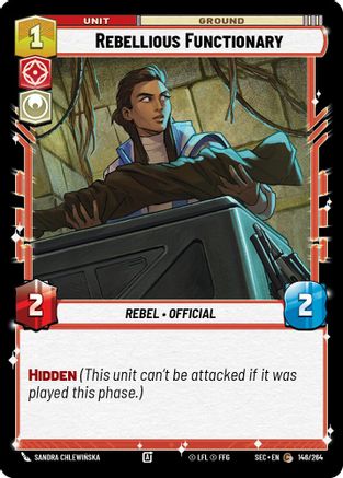 Rebellious Functionary (146/264) (146/264) [Secrets of Power] - Fantasy Flight Games - Card Brawlers | Quebec | Canada |