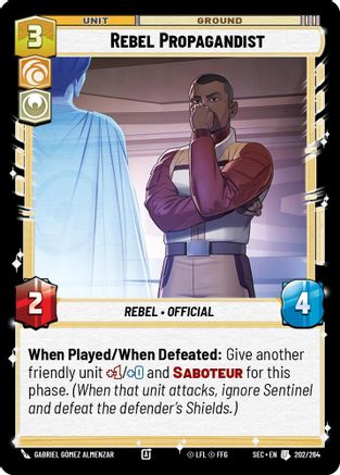 Rebel Propagandist (202/264) (202/264) [Secrets of Power] - Fantasy Flight Games - Card Brawlers | Quebec | Canada |