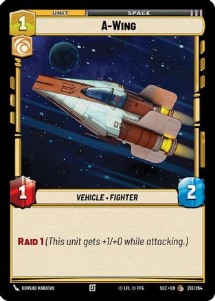 A-Wing (213/264) (213/264) [Secrets of Power] - Fantasy Flight Games - Card Brawlers | Quebec | Canada |