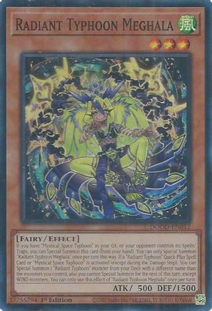 Radiant Typhoon Meghala [DOOD-EN012] Super Rare - Yu-Gi-Oh! - Card Brawlers | Quebec | Canada |