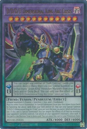 D/D/D/D Dimensional King Arc Crisis [DOOD-EN035] Ultra Rare - Yu-Gi-Oh! - Card Brawlers | Quebec | Canada |