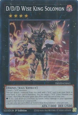 D/D/D Wise King Solomon [DOOD-EN043] Super Rare - Yu-Gi-Oh! - Card Brawlers | Quebec | Canada |