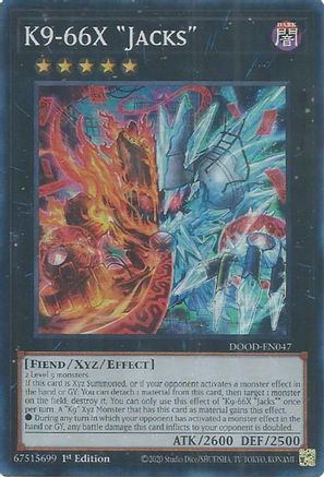 K9-66X "Jacks" [DOOD-EN047] Super Rare - Yu-Gi-Oh! - Card Brawlers | Quebec | Canada |