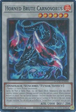 Horned Brute Carnovorus [DOOD-EN098] Super Rare - Yu-Gi-Oh! - Card Brawlers | Quebec | Canada |