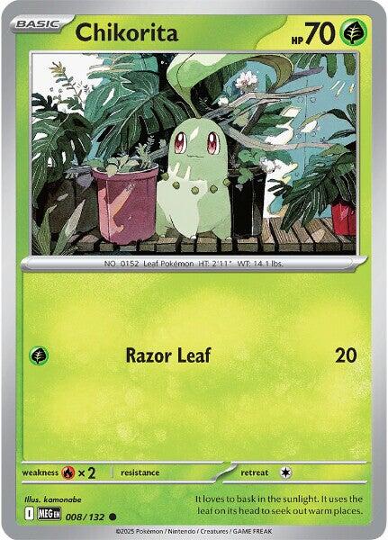 Chikorita (008/132) [Mega Evolutions: Base Set] - Pokémon - Card Brawlers | Quebec | Canada |