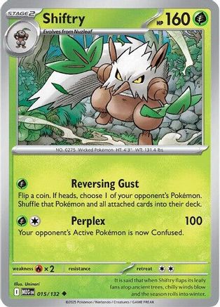 Shiftry (015/132) [Mega Evolutions: Base Set] - Pokémon - Card Brawlers | Quebec | Canada |