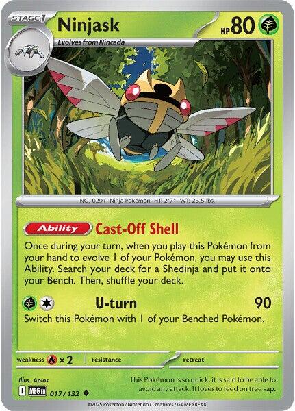 Ninjask (017/132) [Mega Evolution: Base Set] - Pokémon - Card Brawlers | Quebec | Canada |