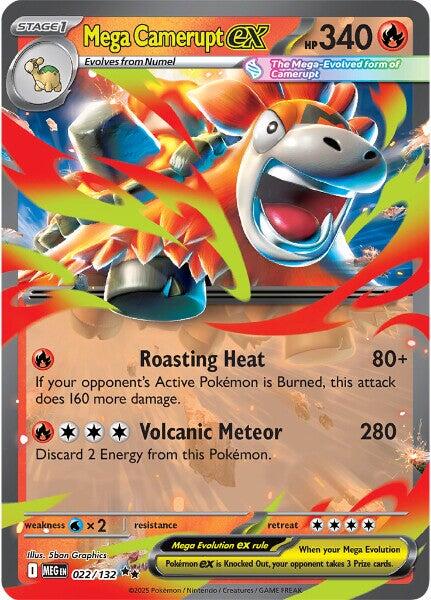 Mega Camerupt ex (022/132) [Mega Evolution: Base Set] - Pokémon - Card Brawlers | Quebec | Canada |