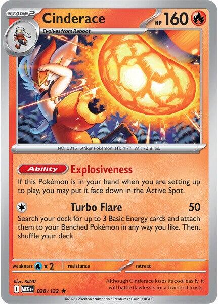 Cinderace (028/132) [Mega Evolution: Base Set] - Pokémon - Card Brawlers | Quebec | Canada |