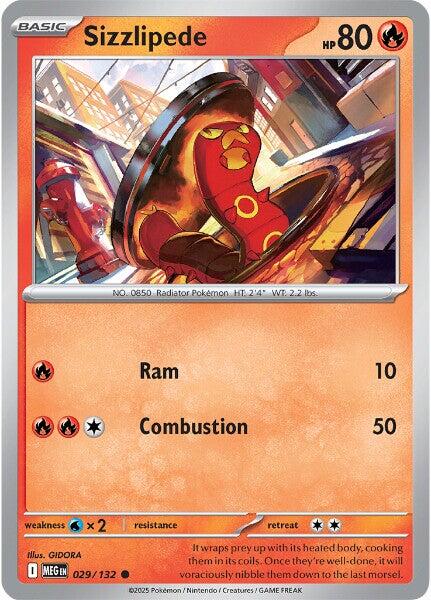 Sizzlipede (029/132) [Mega Evolutions: Base Set] - Pokémon - Card Brawlers | Quebec | Canada |