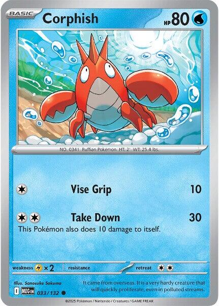 Corphish (033/132) [Mega Evolution: Base Set] - Pokémon - Card Brawlers | Quebec | Canada |