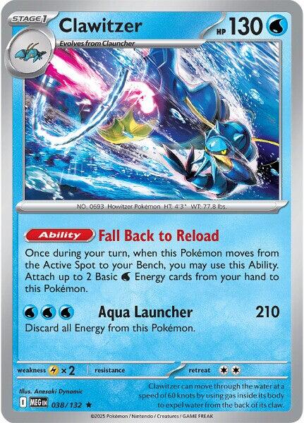 Clawitzer (038/132) [Mega Evolutions: Base Set] - Pokémon - Card Brawlers | Quebec | Canada |