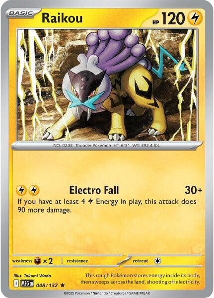 Raikou (048/132) [Mega Evolution: Base Set] - Pokémon - Card Brawlers | Quebec | Canada |