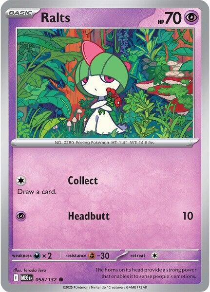 Ralts (058/132) [Mega Evolution: Base Set] - Pokémon - Card Brawlers | Quebec | Canada |
