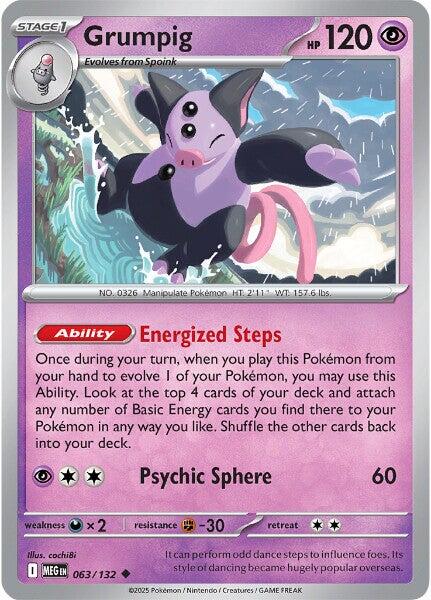 Grumpig (063/132) [Mega Evolutions: Base Set] - Pokémon - Card Brawlers | Quebec | Canada |