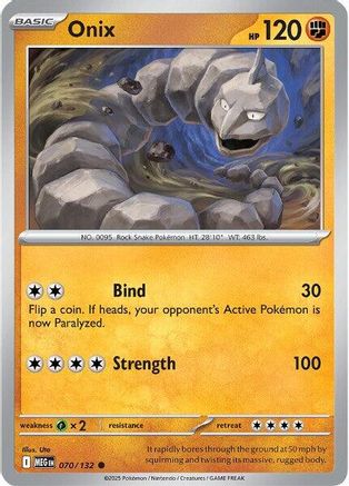 Onix (070/132) [Mega Evolutions: Base Set] - Pokémon - Card Brawlers | Quebec | Canada |