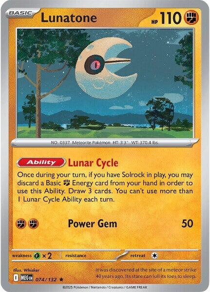 Lunatone (074/132) [Mega Evolutions: Base Set] - Pokémon - Card Brawlers | Quebec | Canada |