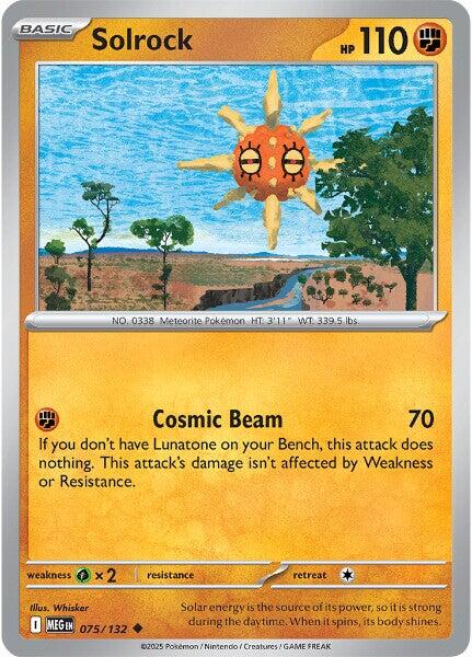 Solrock (075/132) [Mega Evolution: Base Set] - Pokémon - Card Brawlers | Quebec | Canada |