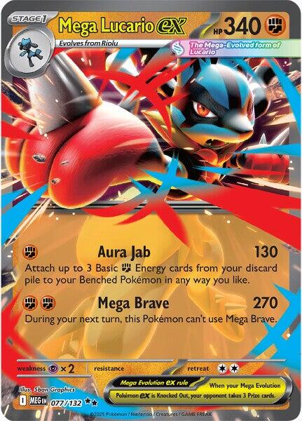 Mega Lucario ex (077/132) [Mega Evolutions: Base Set] - Pokémon - Card Brawlers | Quebec | Canada |