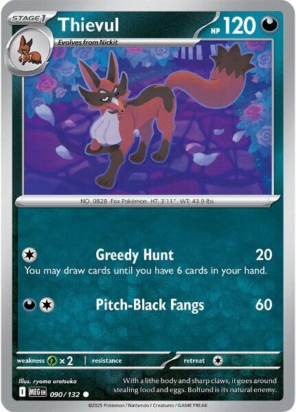 Thievul (090/132) [Mega Evolutions: Base Set] - Pokémon - Card Brawlers | Quebec | Canada |