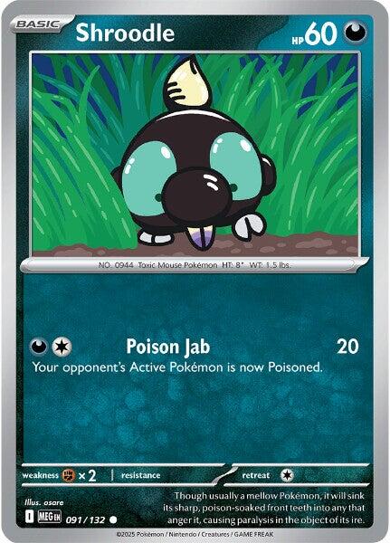 Shroodle (091/132) [Mega Evolution: Base Set] - Pokémon - Card Brawlers | Quebec | Canada |