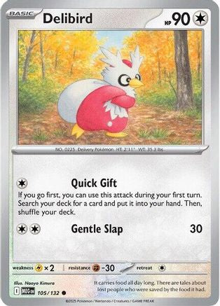 Delibird (105/132) [Mega Evolutions: Base Set] - Pokémon - Card Brawlers | Quebec | Canada |