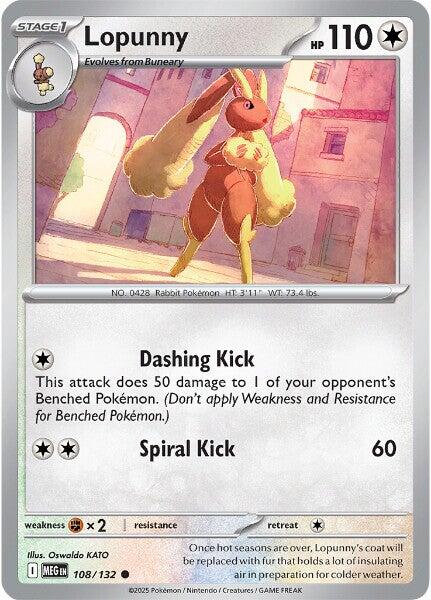 Lopunny (108/132) [Mega Evolution: Base Set] - Pokémon - Card Brawlers | Quebec | Canada |