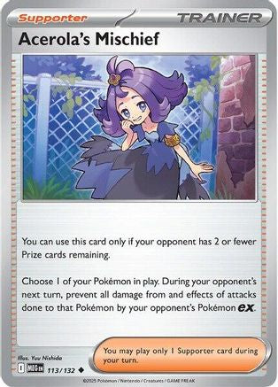 Acerola's Mischief (113/132) [Mega Evolutions: Base Set] - Pokémon - Card Brawlers | Quebec | Canada |