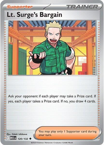 Lt. Surge's Bargain (120/132) [Mega Evolution: Base Set] - Pokémon - Card Brawlers | Quebec | Canada |